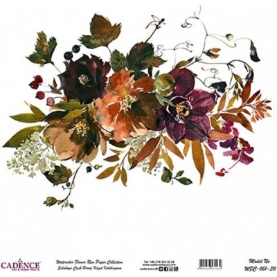 Cadence Rýžový papír v roli 30 x 30 cm Podzimní kytice – Zboží Mobilmania