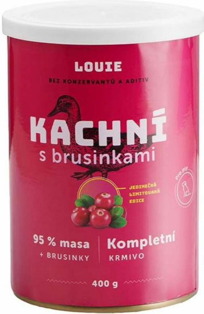 Louie Dog Kachní s brusinkami 400 g