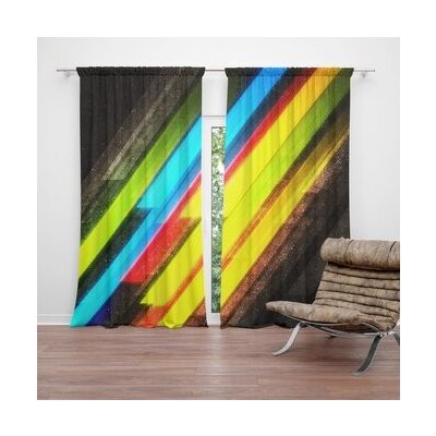 Sablio Závěs Pruhová abstrakce: 2ks 140x250cm – Hledejceny.cz