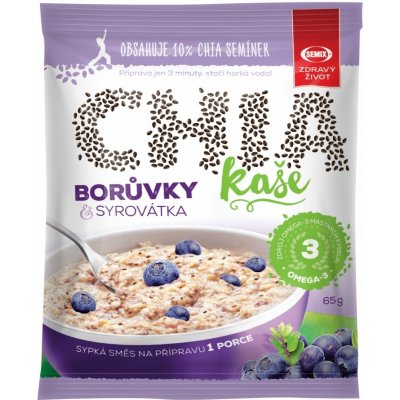 Zdraví z přírody Chia kaše borůvky, syrovátka 65 g – Zboží Dáma Zdraví z přírody Chia kaše borůvky, syrovátka 65 g – Zboží Dáma