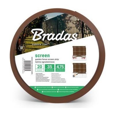 Bradas stínící fólie na plot 450g/m2 + spony 4,75 cm x 35 m brown – Zbozi.Blesk.cz