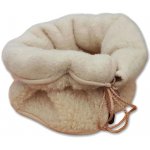 Ovčí Věci Nákrčník na knoflíky z ovčí vlny merino béžová – Sleviste.cz