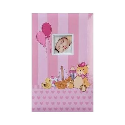Dětské fotoalbum, 10x15, zasunovací B-46300SB Teddy 2 růžové