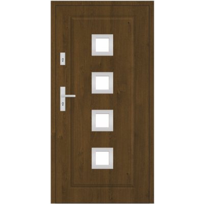 STALPRODUKT Ocelové vchodové dveře - 55, T21/S30, ořech Otevírání: levé dovnitř 900 mm – Zboží Mobilmania