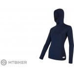 Sensor tričko s kapucí Merino Df deep blue – Zbozi.Blesk.cz