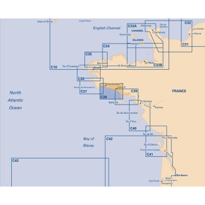 Námořní mapa Imray C38 Anse de Bénodet to Presqu&apos;ile de Quiberon IMC38 – Hledejceny.cz