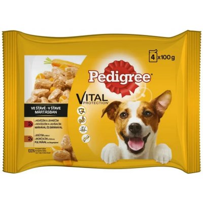 Pedigree Adult ve šťávě hovězí krůtí 4 x 100 g – Hledejceny.cz