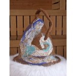 Saunový mág Čepice hnědá s mořskými vlnami – Zboží Dáma