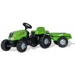 Rolly Toys Šlapací traktor Rolly Kid s vlečkou zelený II. – Zboží Dáma