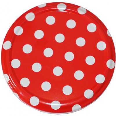 JaHan Víčko na sklenici TO 82 - Tečky - červené – Sleviste.cz