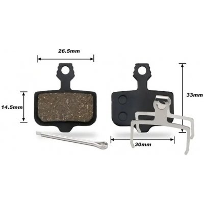 City Boss K600 / K1600 L Brzdové destičky - set 2 ks – Zboží Dáma