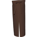 Link Kitchen Wear Barová a bistro zástěra s rozparkem z keprové tkaniny Hnědá – Hledejceny.cz