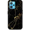 Pouzdro a kryt na mobilní telefon Realme Pouzdro TopQ LUXURY Realme 9 Pro+ pevný Marble černo-zlatý