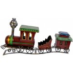 Clayre & Eef Červená antik kovová dekorace vláček na koleji Christmas Train - 70*15*36 cm – Hledejceny.cz