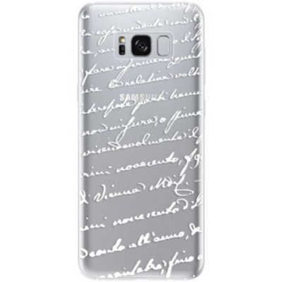 iSaprio Handwriting 01 - white Samsung Galaxy S8