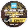 Rybářské lanko Nash Splétaná Šňůra Baseline Sinking Braid UV Yellow 1200m 0,24mm 11,33kg