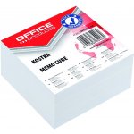 Blok kostka Office products nelepená bílá, 85x85x40 mm – Sleviste.cz