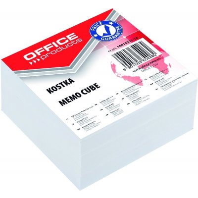 Blok kostka Office products nelepená bílá, 85x85x40 mm – Sleviste.cz