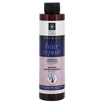 Bodyfarm Hair Repair šampon proti lupům pro suchou pokožku Birch Indian Cress and Rosemary 250 ml