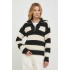 Dámský svetr a pulovr Tommy Hilfiger Bavlněný svetr hřejivý s golfem WW0WW42420 černá