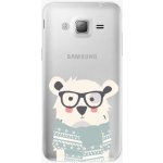 Pouzdro iSaprio Bear With Scarf - Samsung Galaxy J3 2016 – Sleviste.cz