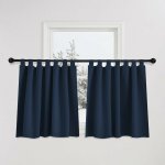 PONY DANCE zatemňovací závěsy s poutky, tmavě modré, 2 ks, 140 × 90 cm RYBEUTTBLK2 – Hledejceny.cz