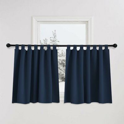 PONY DANCE zatemňovací závěsy s poutky, tmavě modré, 2 ks, 140 × 90 cm RYBEUTTBLK2 – Hledejceny.cz