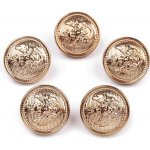 Knoflík erb velikost 26", 34", 40" Varianta: 6 40" zlatá sv., Balení: 5 ks – Sleviste.cz