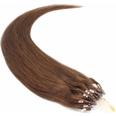 50cm vlasy evropského typu pro metodu Micro Ring Easy Loop 0,7g/pr. středně hnědá – Zboží Mobilmania