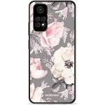 Mobiwear Glossy - Xiaomi Redmi Note 11S - G034G - Květy na šedém pozadí – Zboží Živě