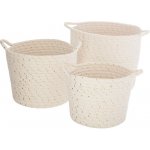 Atmosphera for Kids Košíky 24 x 21 cm bílé a zlatá – Sleviste.cz