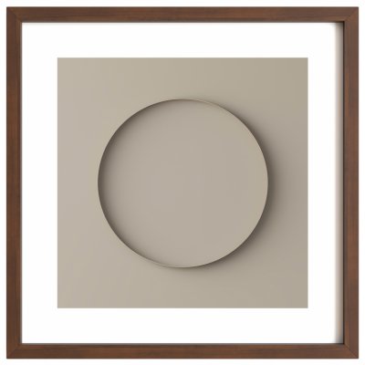 Idealform Poster no. 2 Circle shadow Barva: Smokey taupe, S textem: S textem