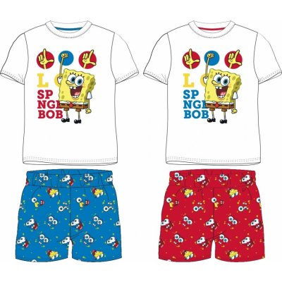 Chlapecké pyžamo SpongeBob 5204203W bílé modré – Zbozi.Blesk.cz
