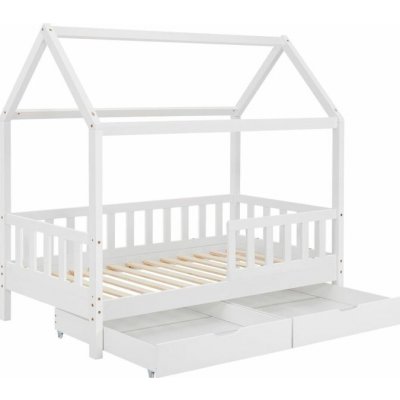 Juskys 106637 dětská postel 160x80 s roštem bílá – Zboží Mobilmania