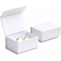 JK Box dárková krabička na snubní prsteny VG-7/AW Bílá