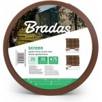 Bradas stínící fólie na plot 450g/m2 + spony 4,75 cm x 35 m brown – HobbyKompas.cz
