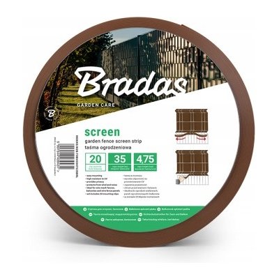 Bradas stínící fólie na plot 450g/m2 + spony 4,75 cm x 35 m brown – HobbyKompas.cz