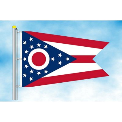 LIBEA, s.r.o. Ohio vlajka Rozměr: 30×45 cm, Uchycení: Karabiny na stožár – Hledejceny.cz
