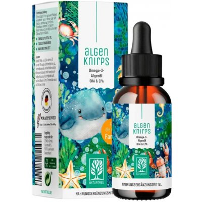 Naturtreu Malé řasy vegan omega-3 olej pro děti 50 ml – Hledejceny.cz