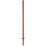 Kovový sloupek pro elektrický ohradník KERBL 444215 150cm, 5 otvorů, dvojitý nášlap, červený