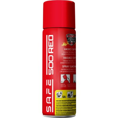 Safehome Hasicí sprej SAFE 500 RED 500ml pěnový 06560995 – Zboží Mobilmania