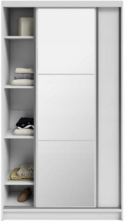 DobreSny Denve 120 x 218 x 60,3 cm bílá se zrcadlem