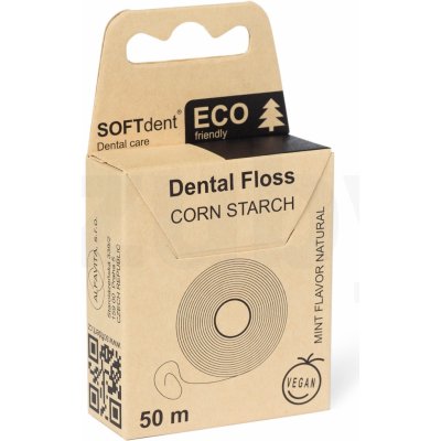 SOFTdent ECO Corn Starch dentální nit Mint 50 m – Zboží Dáma