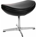 D2.DESIGN Podnožka Egg černá kůže TP – Sleviste.cz