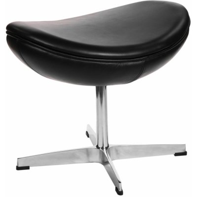 D2.DESIGN Podnožka Egg černá kůže TP – Sleviste.cz