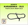 Rybářská karabinka a obratlík Sports Karabinka DLS vel.4 35kg 10ks