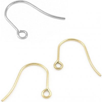 Náušnicové háčky 18x0,8mm z chirurgické oceli - 1ks+B - Nerez SL / 1Ks – Hledejceny.cz
