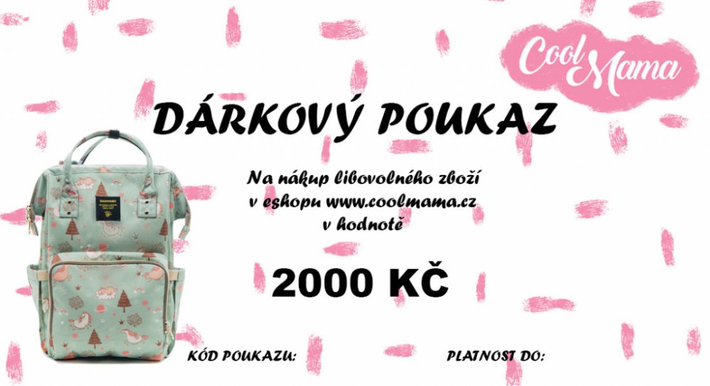 Coolmama Coolmama Dárkový poukaz růžový Cena: 2000 Kč | Srovnanicen.cz