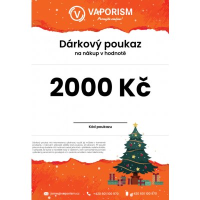 Vaporism Dárkový poukaz Digitální poukaz = 2000 kč – Hledejceny.cz
