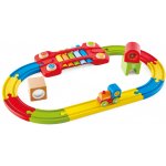 Hape Vláčkodráha s xylofonem barevná 14ks – Zboží Dáma